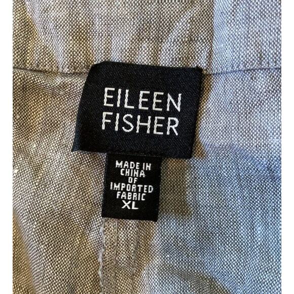 Eileen Fisher Wide Leg Linen Pants Size Large Women’s Grey - Picture 3 of 7